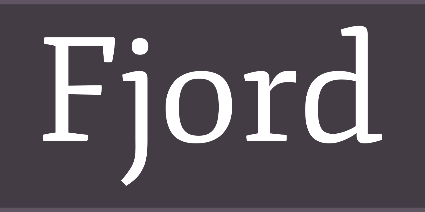 Fjord Font preview